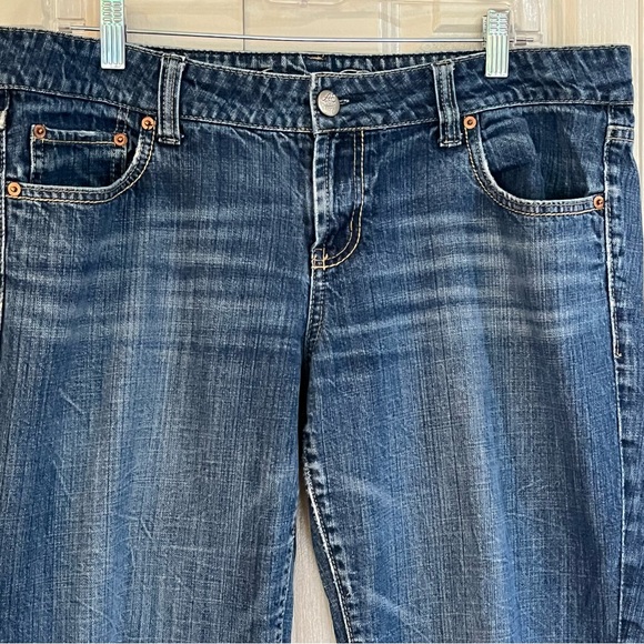 America Eagle Outfitters Live Your Life Women’s Denim Jeans Size 14 Midrise - Picture 2 of 9
